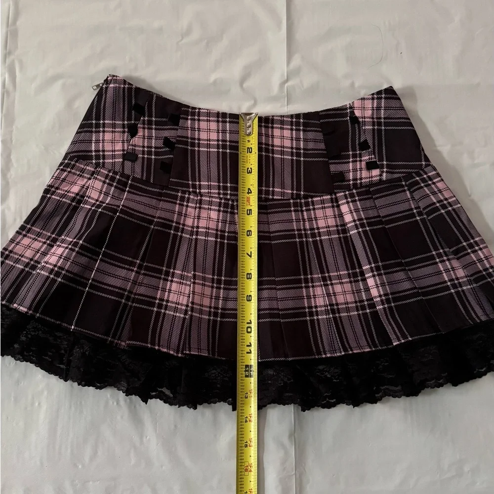 Plaid Pink and Black Skirt - Picture 11 of 13